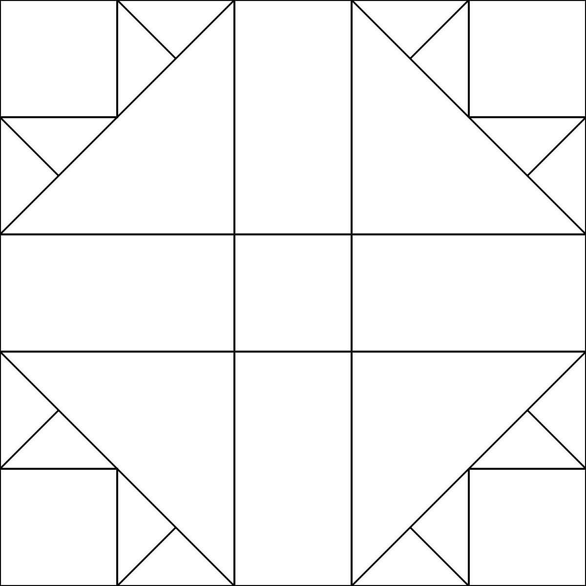 Pattern 34, Cross and Crown barn quilt pattern thumbnail